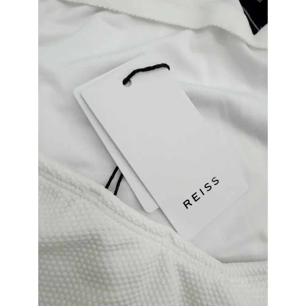 REISS Bikini Top Size 4 NEW White w/ Button Swim Separates Swimsuit Bailey